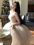 KYLETHOMASW  -  Fairycore White Princess Dress Sweet Elegant Ball Gown Birthday Party Vestidos Gauze Bodycone Strapless Camisole Long Dresses