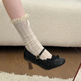 KYLETHOMASW  -  New Spring Thick Heel Women Mary Jane Shoes Fashion Butterfly-knot Buckle Strap Shoes Ladies Designer Luxury Dress Pumps