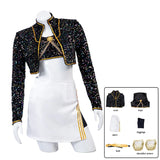 KYLETHOMASW  -  Mira Cosplay Costume Wig Shoes Black Coat Singing Suit Song-Promotion Costume Women Halloween Party Role Playing Outfit