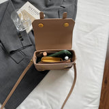 KYLETHOMASW  -  Ladies Fashionable PU Leather Square Box Bag Urban Simple Style Shoulder Crossbody Bag Daily Match Soft Hardness Zipper Opening