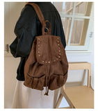 KYLETHOMASW  -  New Women Vintage Casual Backpack Y2k Aesthetic All Match Streetwear Schoolbags Japanese Luxury Design Simple Ins Backpacks