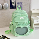 KYLETHOMASW  -  Japanese Ins Kawaii Cat Girls Students Backpacks Women Preppy Y2k Aesthetic Schoolbags High-capacity Travel Transparent Ita Bags