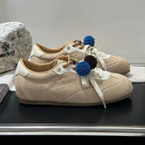 KYLETHOMASW  -  Retro Sporty Thick Bottom Breathable Heightening Shoes Vintage Dequn Round Toe Low Heel Comfortable All Season Women's Shoe