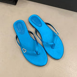 KYLETHOMASW  -  Fashion Round Toe Ladies Flats Slippers Shoes New In Summer Beach Female Slides Women Flats Slippers Sandals Shoes Flip flops