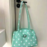 KYLETHOMASW  -  Sweet Cute Jelly Tote Bag Women Color Contrast Polka Dot Print Large Capacity Handbag Ladies Dopamine Fashion Y2K Shoulder Bags