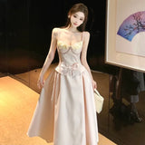 KYLETHOMASW  -  Temperament Dresses Women Bow Sleeveless French Style Chic Cocktail Princess Backless Sexy Elegant Dress Female Sweet