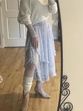 KYLETHOMASW  -  New Fashion Womens Midi Skirts Lace Elastic High Waist Skirts Spring Summer Irregular Hem Casual Skirts Hot Sale S M L
