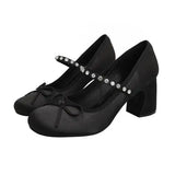 KYLETHOMASW  -  Bow-Knot Casual Woman Shoe Clogs Platform Female Footwear Autumn Round Toe Crystal Butterfly Creepers Dress Summer Fall Rhinesto
