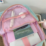 Kylethomasw Middle Student School Bags for Girls Teenagers Nylon Backpack Women Campus Casual Japanese Bagpack