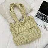KYLETHOMASW  -  Streetwear Fluffy Y2k Aesthetic Women's Handbags Sweet Kawaii Pocket Shoulder Bags Fashion All Match Shopping Underarm Bag