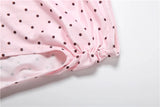 KYLETHOMASW  -  Beach 3 Piece Set Women Sexy Polka Dot Print Bandages Halter Tank Top+Shorts+Irregular Hem Skirt Fashion Trend Suits