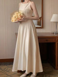 KYLETHOMASW  -  Elegant Spaghetti Straps Champagne Wedding Guest Dress Spring Summer Casual A-line Midi Dresses Evening Party Korea Vestido Muje
