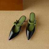 KYLETHOMASW  -  Women Pointed Toe Slippers High Heels Sexy Dress Shoes Fashion Elegant Slingback Woman Pumps Summer Party Zapatos De Mujer