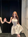 KYLETHOMASW  -  High Quality Luxury Chest Hugging Dresses Spring Women Sleeveless Backless Ball Gown Dress Summer High Waist Zipper Mini Dress
