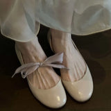 KYLETHOMASW  -  Summer New Small-Batch Simple Round-Toe Shallow Flat Shoes for Women, Fashionable Commuter Elegant Grandma Shoes