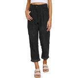 KYLETHOMASW  -  Fashion Solid Corduroy Loose Straight Pants Trousers Women Spring Autumn High Waist Casual Pants Lady Oversize Loose Pants