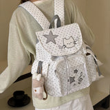 KYLETHOMASW  -  Star Polka Dot Bag Drawstring Mochila Outdoor Casual Mochilas Mujer Travel Backpacks Fashion Backpack Student Bags for Woman