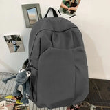 KYLETHOMASW  -  Unisex Fashion Computer Backpack Large Capacity Solid Color Student Schoolbag Zipper Casual Travel Shoulder Bag Women