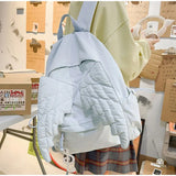 KYLETHOMASW  -  Cute 3d Angel Wings Backpack Women Light Yellow Nylon Drawstring Large Capacity Student School Bag Casual Travel Laptop Rucksack