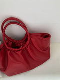 KYLETHOMASW  -  Women Folds Cloud bag PU  Axillary Bag Fashion Female Shoulder Crossbody bags red bride Ruched Hobos ladies totes