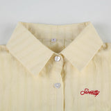 KYLETHOMASW  -  Solid Striped Simple Chic Women Causal Skirts Fashion Trendy Lace Up Summer New Slim Fit Blouses