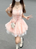 KYLETHOMASW  -  Summer France New Gentle Minimal Elegant A-line Dress Women Vintage Sweet Fashion Cute Princess Temperament Dresses Female