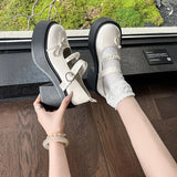 KYLETHOMASW  -  Black Super High Heels Mary Jane Shoes Women Goth Chunky Platform Pumps Woman Plus Size Ankle Buckle Party Lolita Shoes