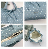 KYLETHOMASW  -  Y2k Aesthetic Star Print Canvas Tote Bag for Women New Style Casual Underarm Bag Office Lady Fashion Chic Shoulder Handbags