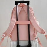 KYLETHOMASW  -  Korean Chic Kawaii Cat Schoolbags High-capacity Y2k Aesthetic Students Backpacks Transparent Preppy Women Casual Travel Ita Bags