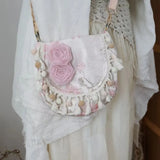 KYLETHOMASW  -  Rose Flower Bag Shoulder Crossbady Bags for Woman Personalized Bolsa Original Bolsos mujer Travel Bolsas Lolita Sac Femme