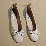 KYLETHOMASW  -  Summer New Soft-soled Flats Shoes Round Head Retro Women Shoes Bowknot Women Shoes Fashion Shallow Flat Shoes 659