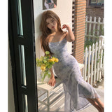 KYLETHOMASW  -  Luxury Elegant Sexy Club Party Birthday Dress Women Summer Slash Neck Sleeveless Print Floral Dress Backless Beach Long Dresses