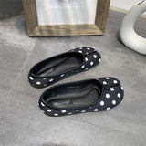 KYLETHOMASW  -  Polka Dot Women Retro Flats Mocasines Ballerina Shoe Japanese Style Tabi Ninja Shoes Split Hoof Toe Boat Shoes Female shoes