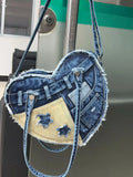 KYLETHOMASW  -  Star Contrast Denim Bag Shoulder Crossbady Bags for Woman Underarm Bolsos De Mujer Spice Girl Sac Femme Original Heart Bolso