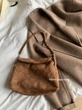 KYLETHOMASW  -  Suede Chain Underarm Bag  New High Capacity Designder Bag Vintage Elegant Women Shoulder Bag