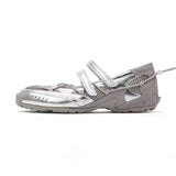 KYLETHOMASW  -  Silver Fashionable Casual Mesh Shoes Women's Summer New Magic Tape Thin Breathable Sports Mary Jane Single Shoes