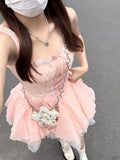 KYLETHOMASW  -  Summer France New Gentle Minimal Elegant A-line Dress Women Vintage Sweet Fashion Cute Princess Temperament Dresses Female