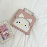 KYLETHOMASW  -  Women Preppy Kawaii Cat Backpacks Sweet Y2k Aesthetic Girls Fashion Casual Backpack Streetwear Cute Students All Match Schoolbag