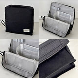 KYLETHOMASW  -  Pen Bag Vertical Makeup Bag Pencil Case Partitioned Skincare Storage Bag Multifunctional Makeup Brush Storage Cosmetic Bag