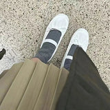 KYLETHOMASW  -  Rarely-seen ballet shoes for women - new style with bow ties and satin fabric Mary Jane flats with flat soles, single shoes.