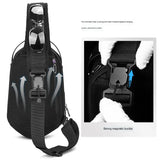 KIylethomasw Hard Shell EVA Men's Bag Shoulder Bag Anti-theft Waterproof Male Crossbody Bag Casual Short Trip Chest Pack USB Charging