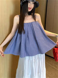 KYLETHOMASW  -   Romance Women Sweet Tank Tops Slim Gentle 2024 Office Lady Summer Chic Loose Summer New All Match Maxi Skirts