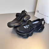 KYLETHOMASW  -  Women's Breathable Mesh Hollow Out Thick Bottom Casual Sports Shoes Thin Mary Jane Shoes Magic Tape Leisure Sports Shoes