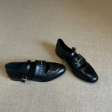 KYLETHOMASW  -  Women's Leather Shoes Spring 2025 New Genuine Leather Low-heel Women's Shoes Fashion Buckle Mary Jane Shoes Women's