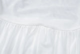 KYLETHOMASW  -  Fashion 2025 Summer White Ruffles Irregular Long Holiday Dress Fairy Women Sheer Mesh Sleeveless Vacation Beach Seaside Dress
