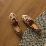 KYLETHOMASW  -  Genuine leather women ballet flats slip on casual pumps