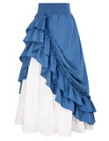 KYLETHOMASW  -  New Halloween Renaissance Vintage Skirt Medieval Retro Stage Performance Outfits Irregular A-line Midi Skirt for Women
