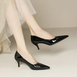 KYLETHOMASW  -  5cm Stilletos High Heels Dress Shoes Ladies Red/Nude Pumps Women Patent Leather Tacones Wedges Femme Office Gift Shoes Wedding