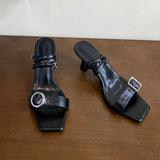 KYLETHOMASW  -  Fashion Ankle Strap Women High Heels Pumps Shoes New In 2025 Female Shallow Footwear Party Ladies Thin Heels Shoes Sandals