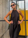 KYLETHOMASW  -  Sexy Halter Women's Dressess Elegant  Lace Up Backless Sleeveless Oversize Dress Female Summer New Lady Party Robes